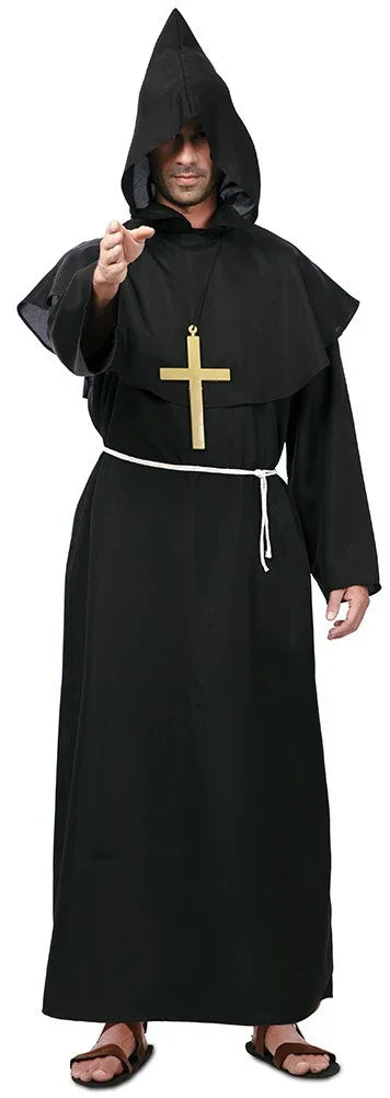 Disfraz de Monje Negro para Hombre Religiosos EuroCarnavales